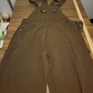 Stylish Brown Women's Denim Overalls